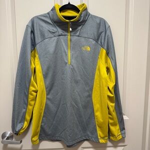 The North Face Yellow and Gray Pullover